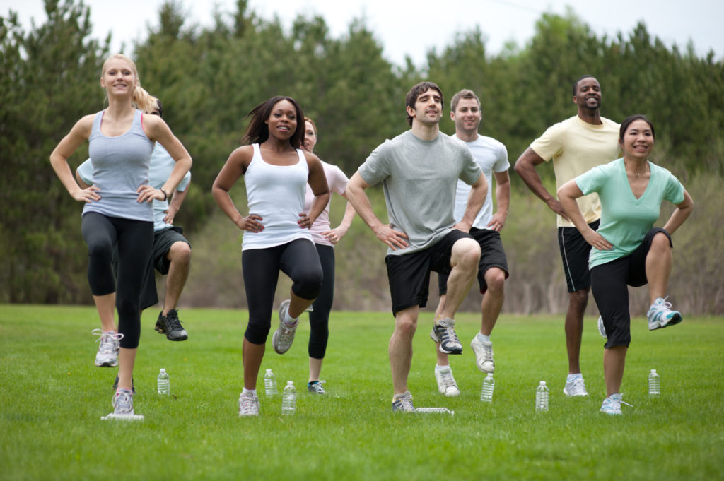 Outdoor fitness class