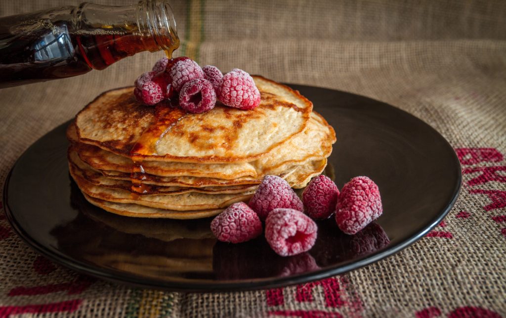  IHOP Whole Wheat Pancakes with Banana 32 grams sugar
 (four pancakes, no syrup)