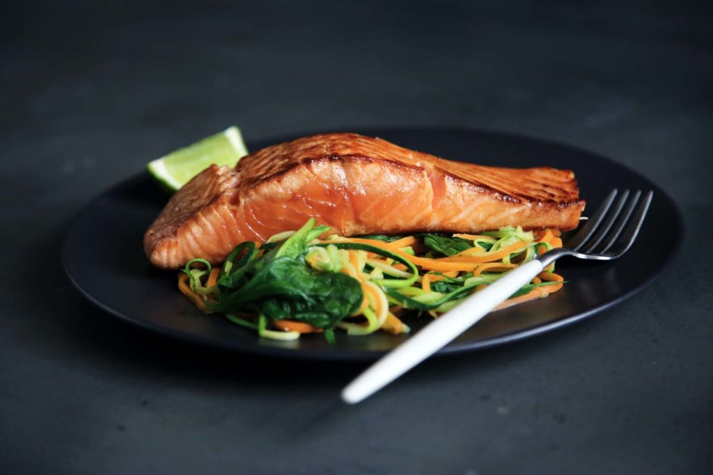 Salmon is a great source of protein, has been said to lower blood pressure